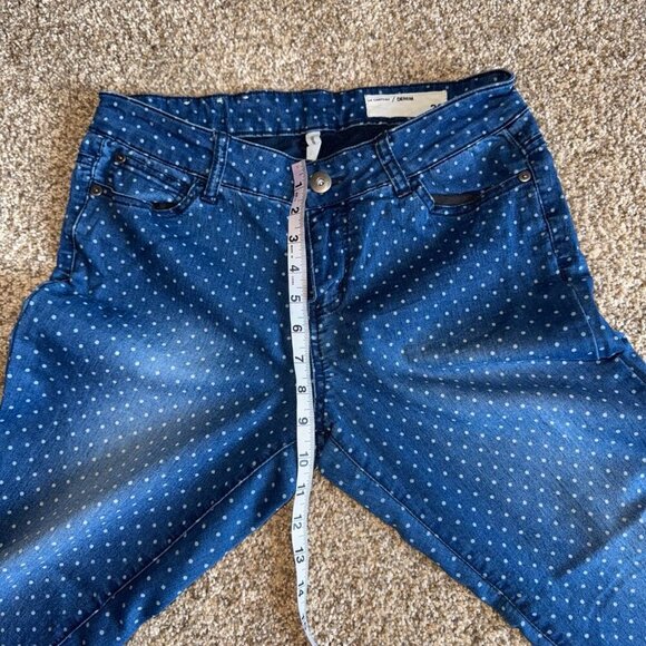 Le chateau polka dot distressed skinny jeans - Picture 9 of 11